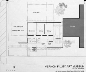 Photo of Blueprints for Vernon Filley Art Museum